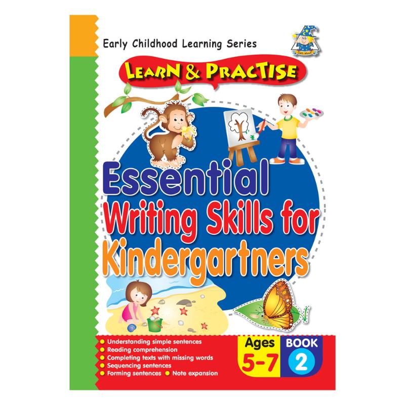 Cover of Greenhill Activity Book 5-7 featuring engaging writing exercises and colorful illustrations for young learners.