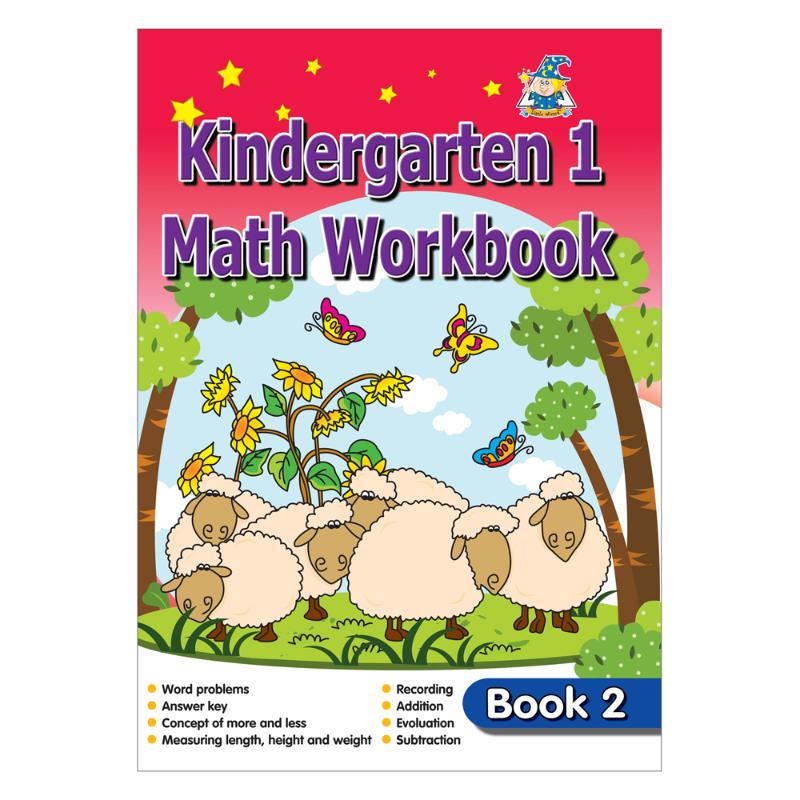 Math workbook for 4-6 year olds with engaging activities for counting, addition, and early math skills development.
