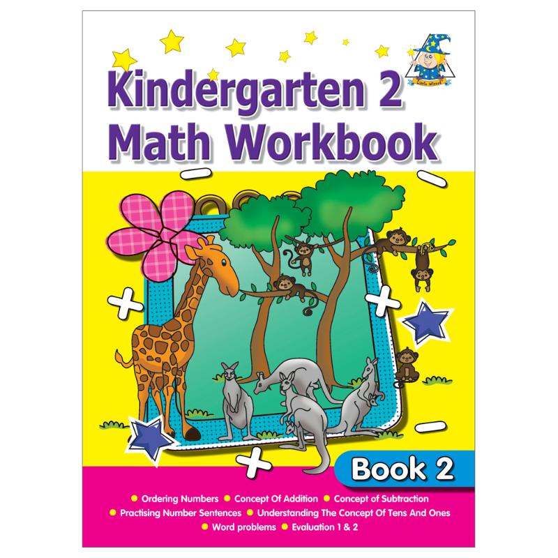 Colorful Greenhill Workbook for 5-7 year olds featuring engaging math exercises for foundational skills and problem-solving.