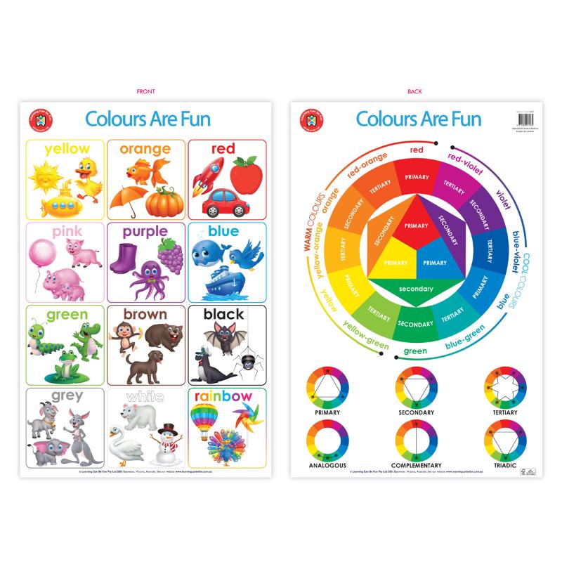 Vibrant LCBF Wall Chart poster showcasing fun colors, ideal for enhancing learning in classrooms or homes.