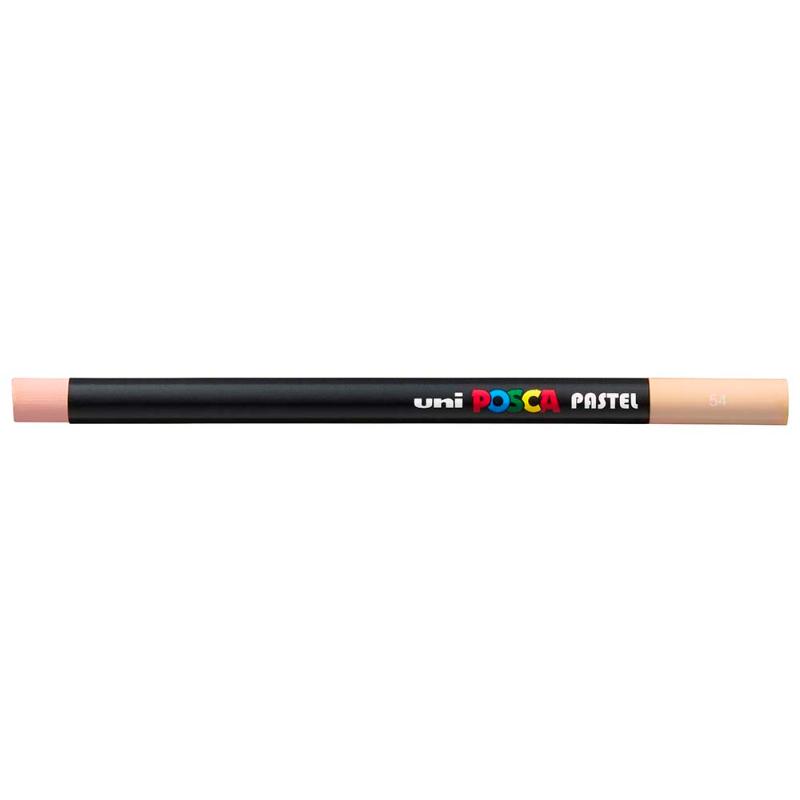 Vibrant Uni Posca Pastel in light orange, ideal for blending and creating effects on various surfaces with minimal residue.