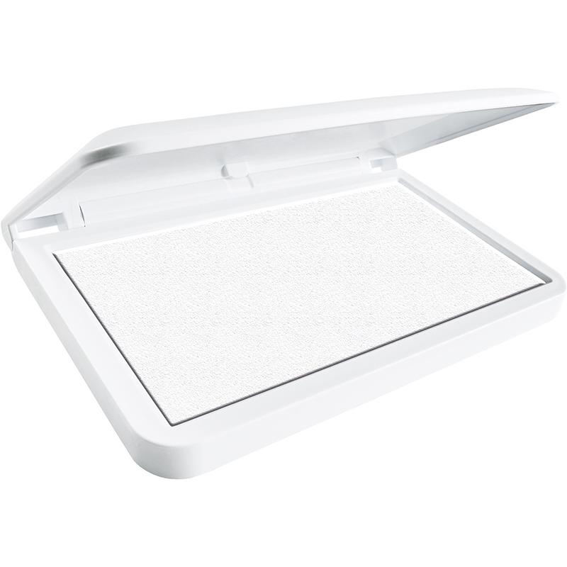 Colop Make 1 Stamp Pad in Frozen White, 90x50mm, featuring quick-drying, non-toxic ink for vibrant, crisp impressions.