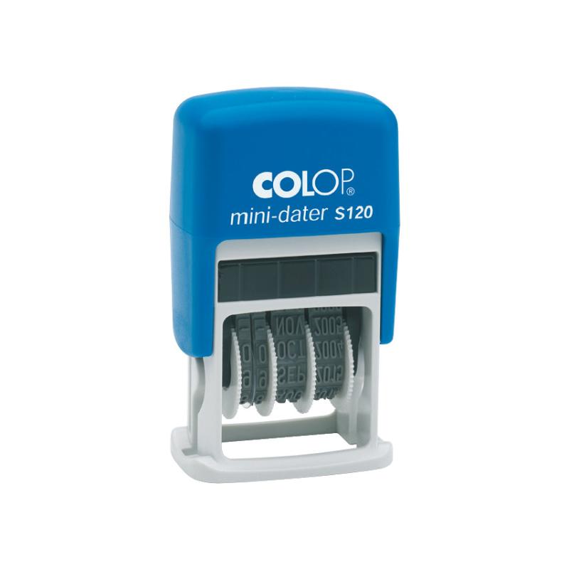 Black Colop S160 L1 Mini Dater 5x25mm, self-inking, marks documents as 'RECEIVED', compact and efficient for office use.