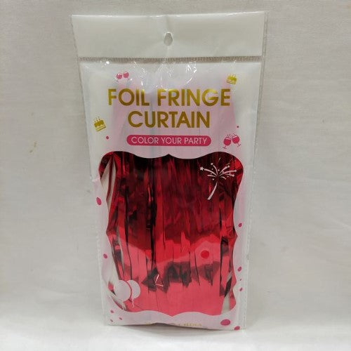 Shimmering set of 6 foil fringe curtains, each 1x2m, perfect for enhancing festive party decorations and photo backdrops.