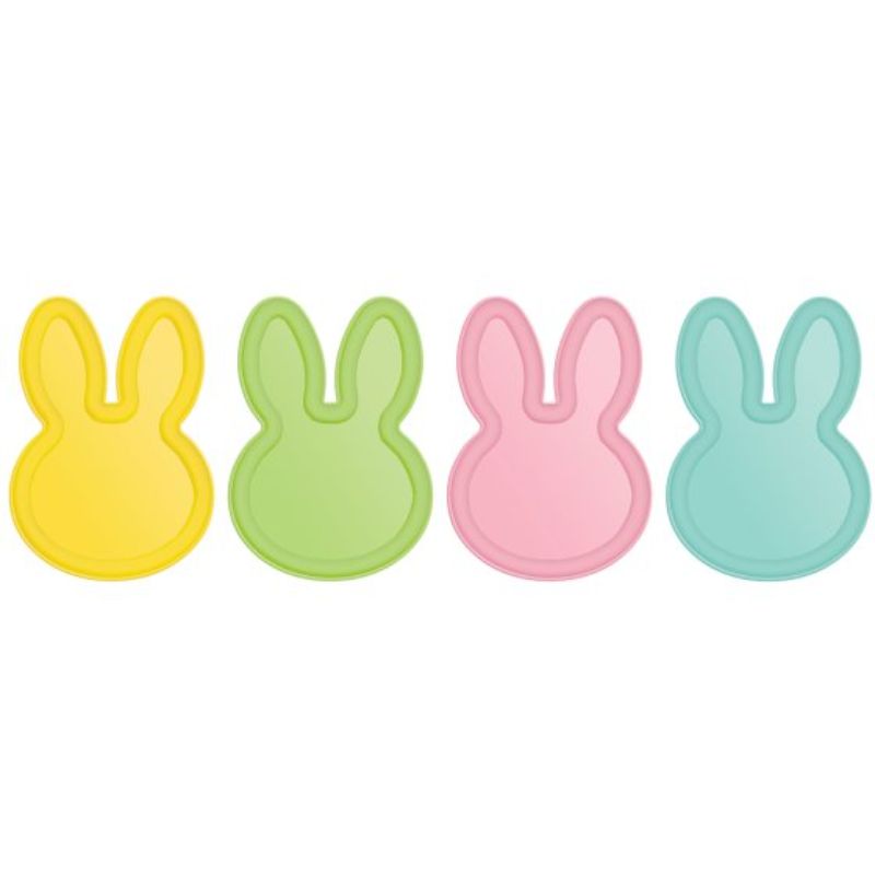 Easter Bunny Shaped Melamine Plates - Pack of 4