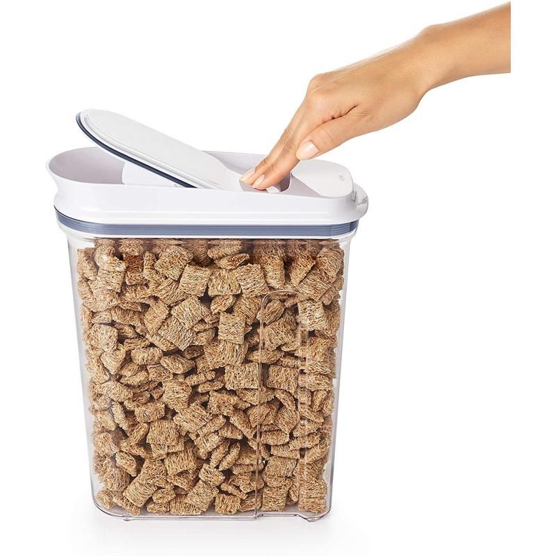 OXO Good Grips POP Cereal Dispenser 4.3L with airtight seal, smooth-pour spout, and stylish design for organized storage.