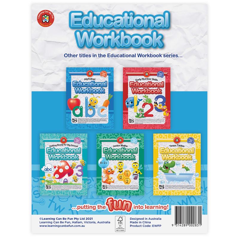 Colorful LCBF Educational Workbook 'Fun With Phonics' designed for preschoolers to master phonics through engaging activities.