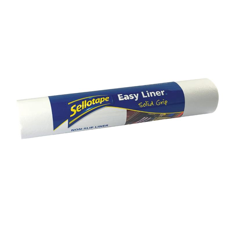 Sellotape Easy Liner Solid Grip, a non-adhesive, machine washable protective cushion liner, perfect for organizing and securing items.