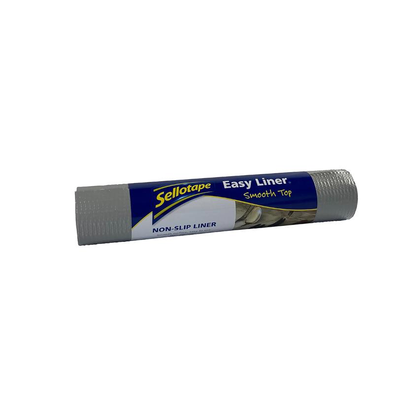 Non-slip grey liner rolls, 304mm x 3040mm, perfect for organizing shelves and drawers while keeping surfaces clean and secure.