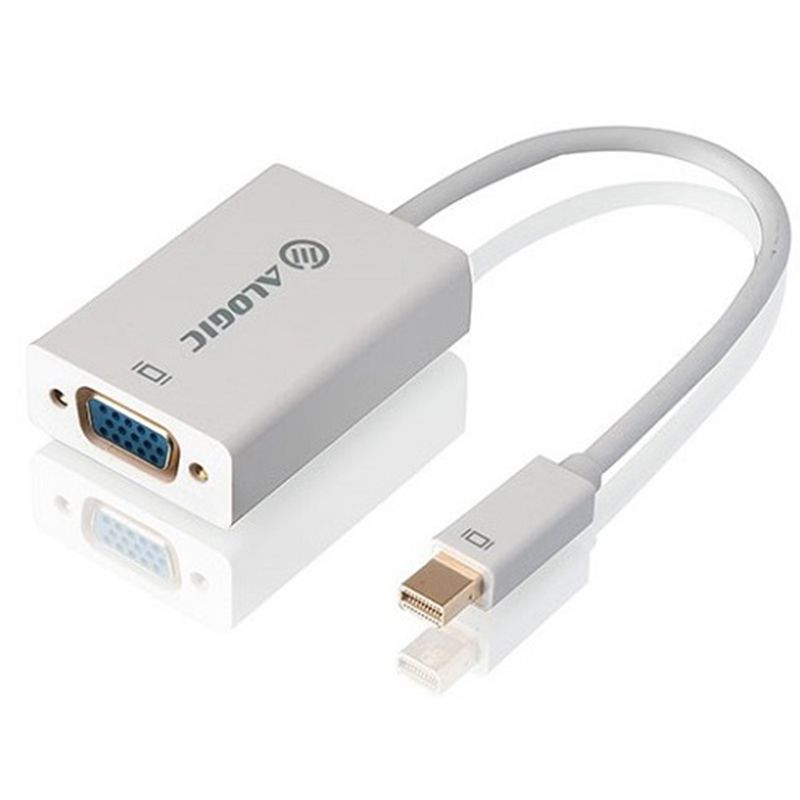 Alogic Mini DisplayPort to VGA adapter, 15cm, connects devices for stunning visuals up to 1920x1200, perfect for presentations.