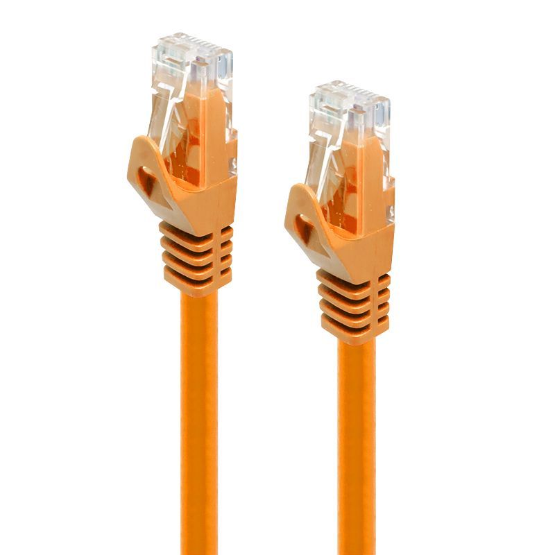 Alogic Orange CAT6 Network Cable, 0.5m, with gold-plated connectors for high-speed, reliable data transmission.
