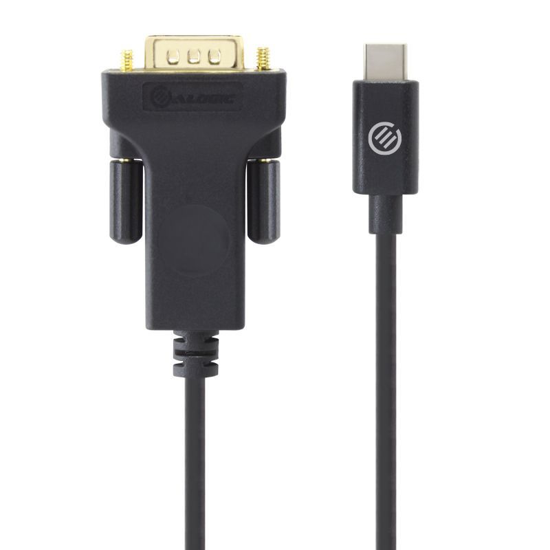 Alogic 2m USB-C to VGA cable, male to male, supports 1080p resolution, ideal for connecting devices to VGA displays.