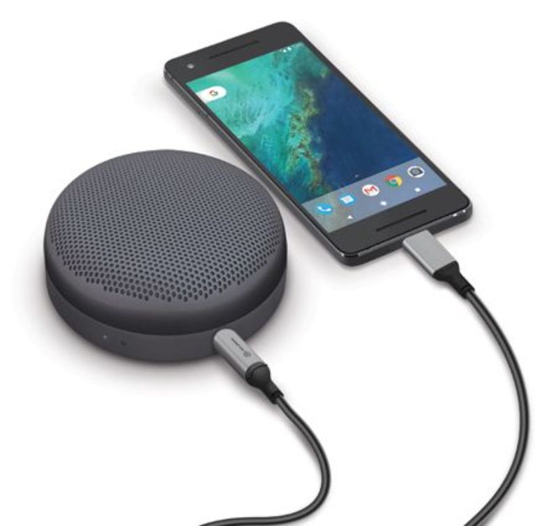 Alogic 1.5m USB-C to 3.5mm audio cable in Space Grey, designed for high-quality sound and durable, flexible use.