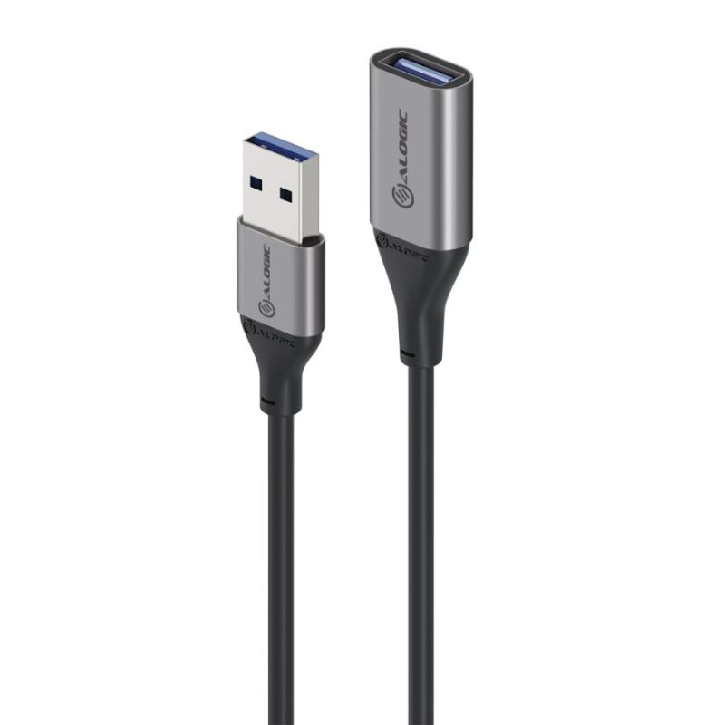 Alogic Ultra USB 3.0 extension cable with aluminum construction for high-speed data transfer up to 5 Gbps.