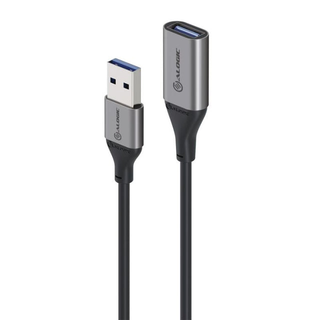 Alogic Ultra USB 3.0 extension cable with aluminum construction for high-speed data transfer up to 5 Gbps.