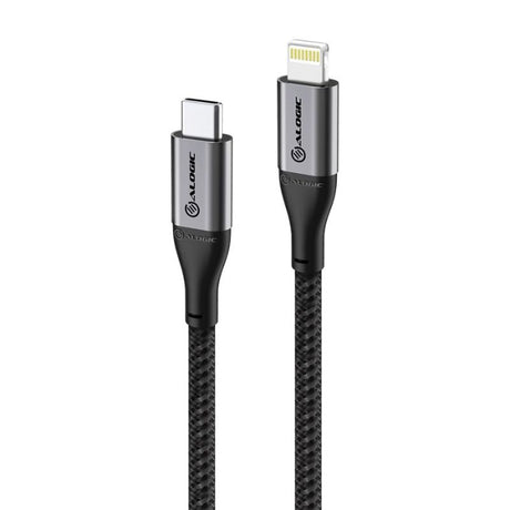 Durable 1.5m Alogic USB-C to Lightning cable for fast charging and data transfer, designed for modern devices.