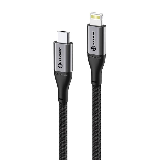 Durable 1.5m Alogic USB-C to Lightning cable for fast charging and data transfer, designed for modern devices.