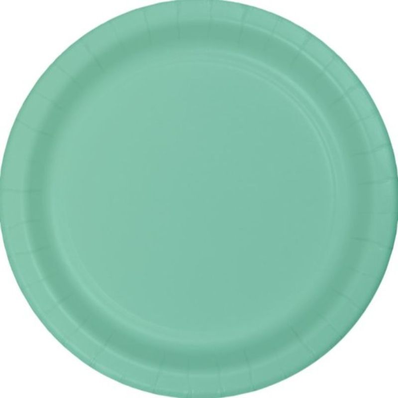 Fresh Mint Green Banquet Plates Paper 26cm - Pack of 24