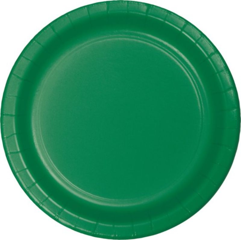 Emerald Green Dinner Plates Paper 23cm - Pack of 24