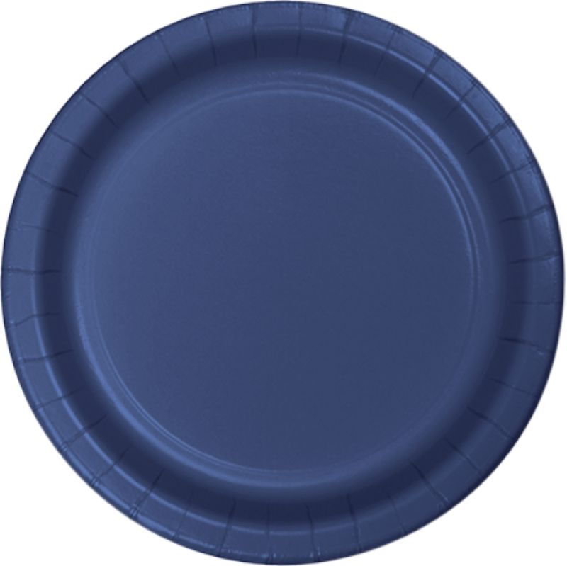 Navy Blue Dinner Plates Paper 23cm - Pack of 24