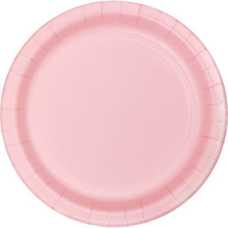 Classic Pink Dinner Plates Paper 23cm - Pack of 24