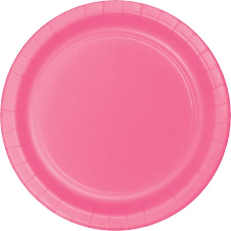 Candy Pink Banquet Plates Paper 26cm - Pack of 24