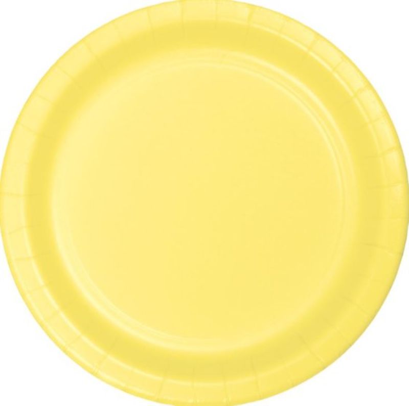 Mimosa Yellow Lunch Plates Paper 18cm - Pack of 24