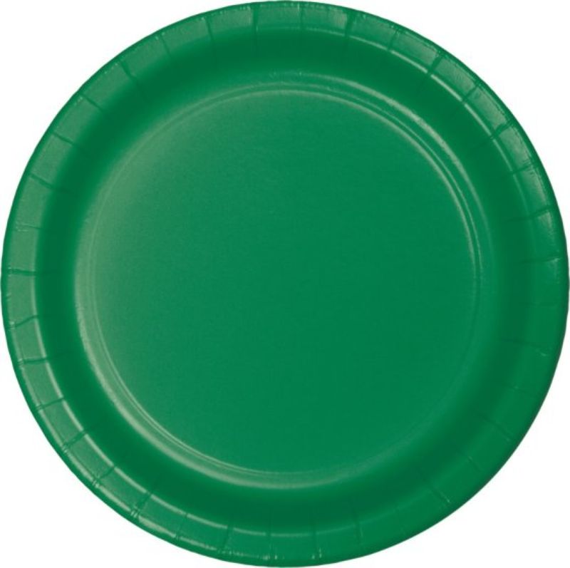 Emerald Green Lunch Plates Paper 18cm - Pack of 24