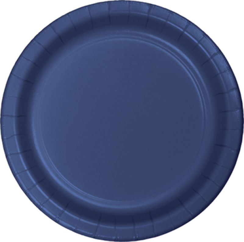 Navy Blue Lunch Plates Paper 18cm - Pack of 24