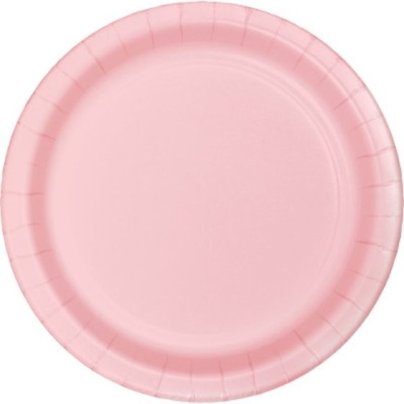 Classic Pink Lunch Plates Paper 18cm - Pack of 24