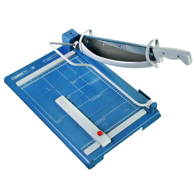 Dahle 564 A4 Guillotine with 360mm cutting length, rotary guard, and ergonomic handle for precise and safe cutting.