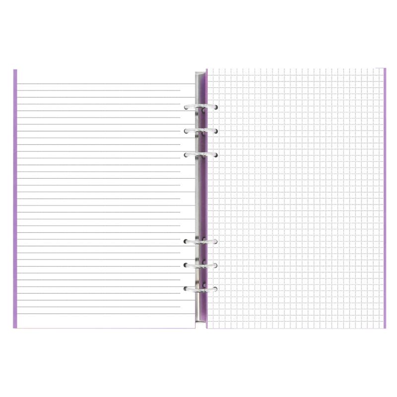 Filofax Clipbook A5 Orchid features a flexible leather-look cover, 56 sheets, and expandable capacity for effective organization.