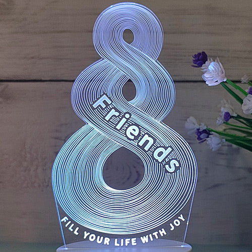 Color-changing Friends Twist Night Light with 7 LED globes, symbolizing friendship and powered by USB or batteries.