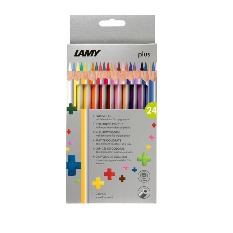 Lamy Coloured Pencils Plus Pack 24 features 24 vibrant pencils for smooth application and comfortable drawing sessions.