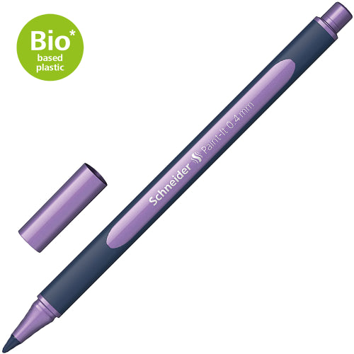 Frosted Violet metallic rollerball pen with 0.4mm tip for smooth writing and artistry on various surfaces.