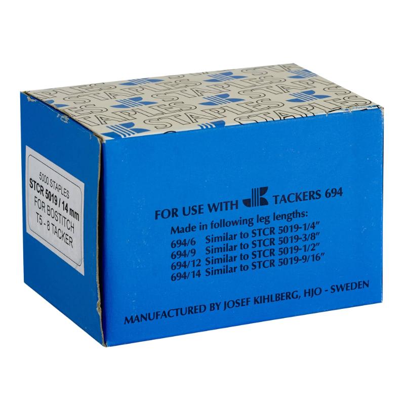 Bulk pack of 5000 galvanized staples, 14mm leg length, ideal for office, crafting, and DIY projects.