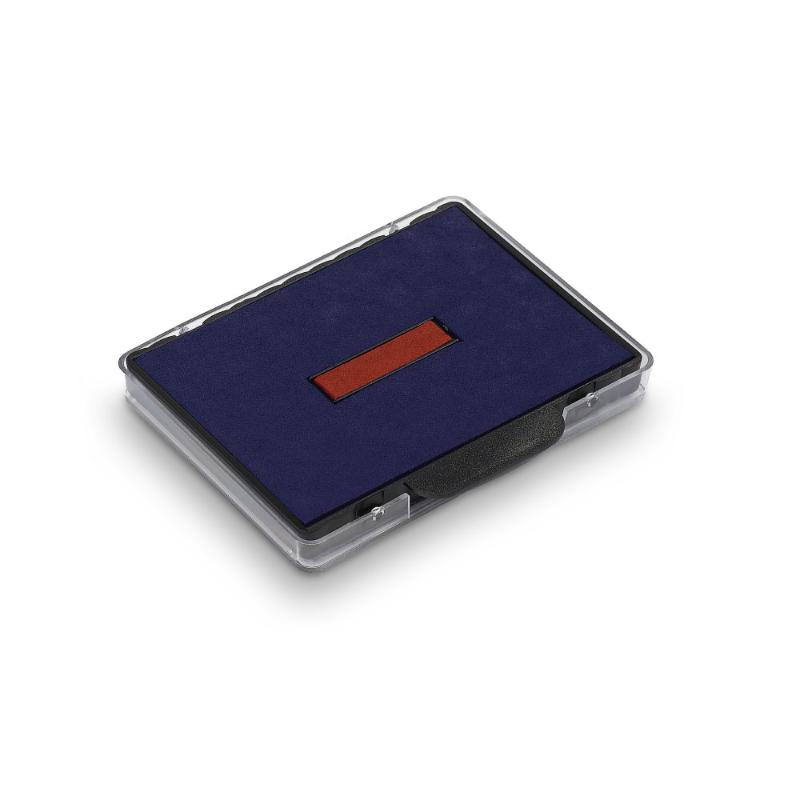 Trodat Pad 6/4208/2 in blue and red for crisp, clear stamps; ideal for office, crafts, and quick-drying projects.