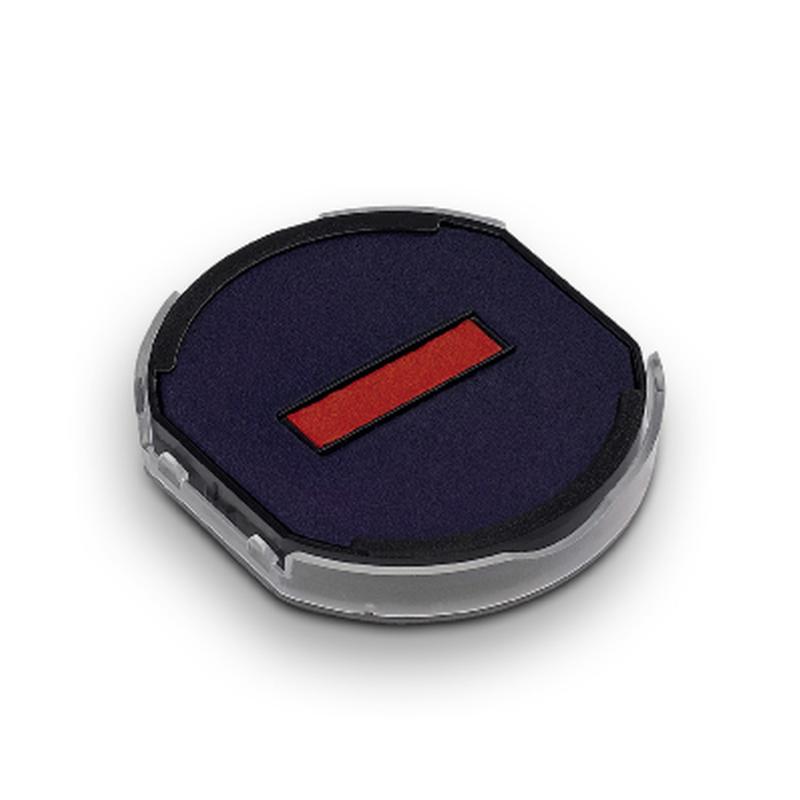 Trodat Pad 6/46045/2 ink pad in blue and red, designed for clean, vivid impressions with non-toxic ink for safe use.