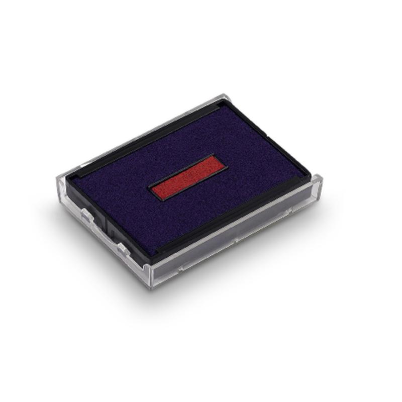 Trodat Pad 6/4929/2 in blue and red for self-inking stamps, ensuring clean, sharp impressions and easy cartridge replacement.