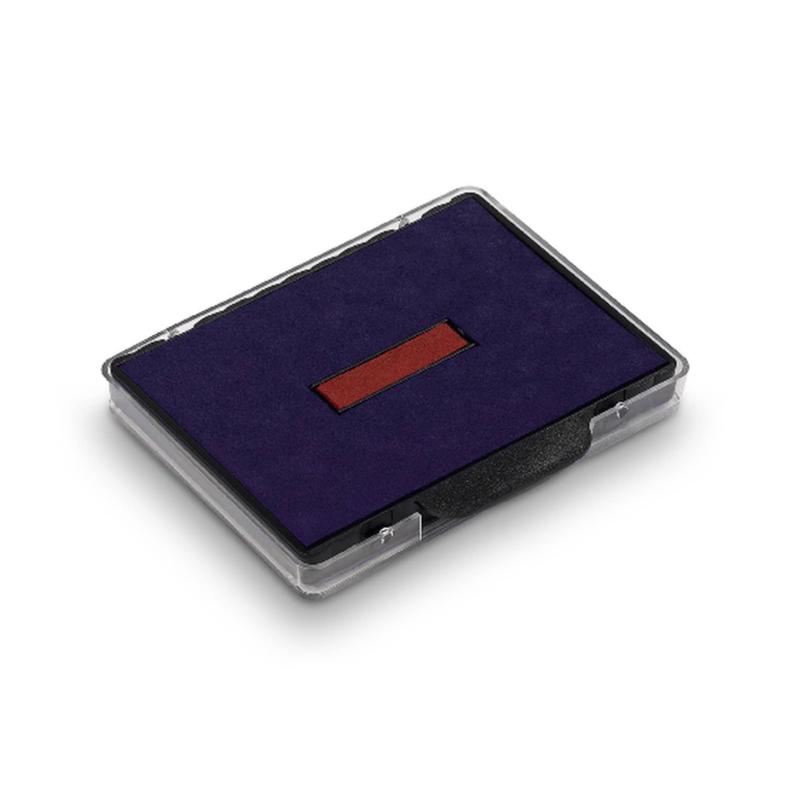 Blue and red ink cartridge for Trodat 5480 stamp, offering clean impressions and non-toxic ink with easy cartridge replacement.