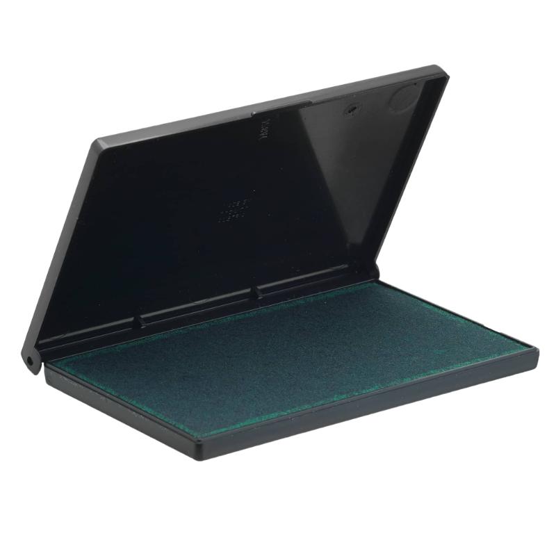 Trodat Stamp Pad 9052 in vibrant green, 110mm x 70mm, ensures crisp, clear impressions without mess for crafting and office use.