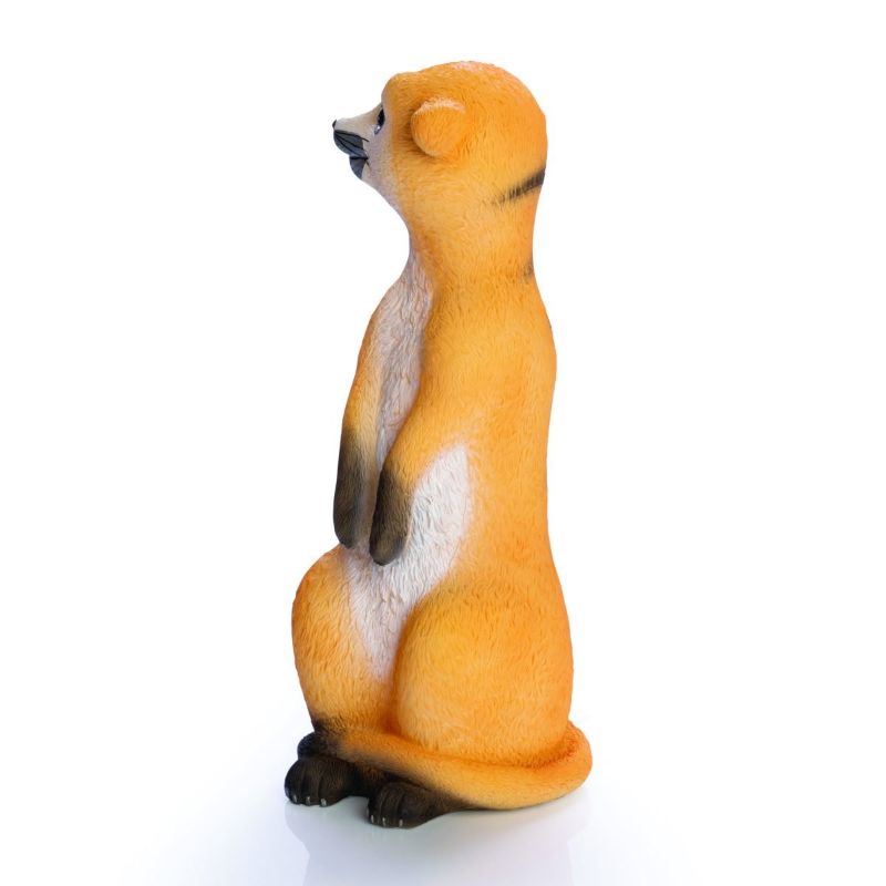 Cute 28cm meerkat table lamp with realistic fur texture, perfect as a night light or decorative piece for any room.