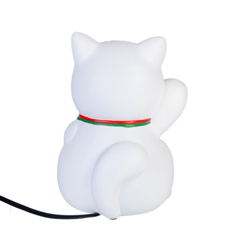 Table Lamp - White Lucky Kitty (21.2cm)