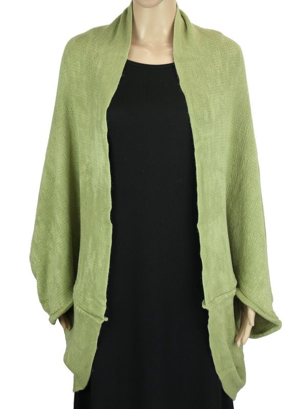 Elegant moss dual-use shrug and scarf made from 100% premium acrylic, perfect for layering and adding warmth in style.
