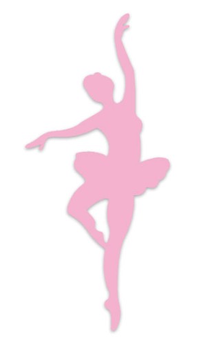 Elegant wall art depicting a ballerina in motion, crafted from durable pink MDF to enhance any decor style.