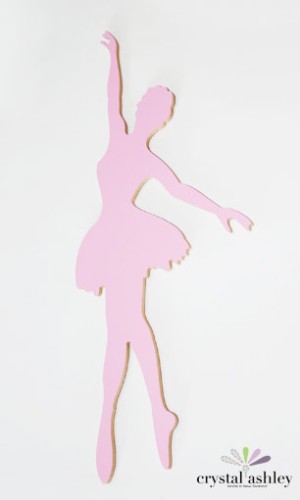 Elegant pink MDF wall art featuring a graceful ballerina, perfect for enhancing dance studios or children's rooms.
