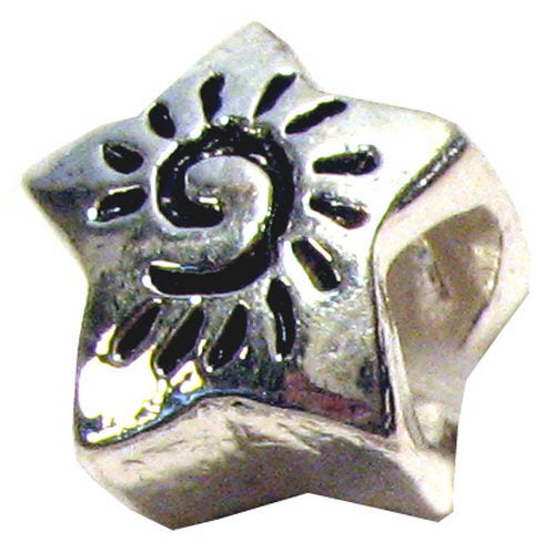 Silver-plated heart stopper beads (6pcs) with anti-tarnish coating, perfect for DIY jewelry making and crafting.