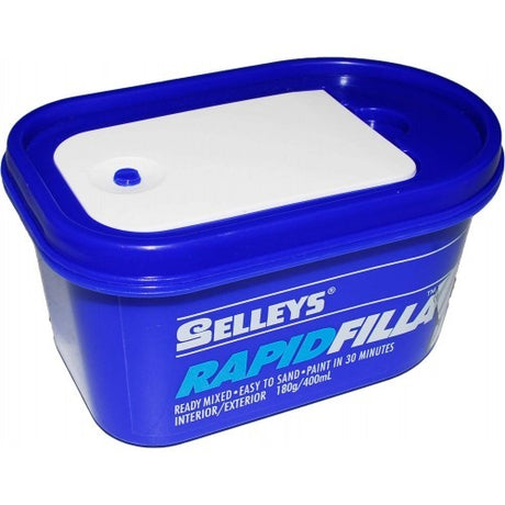 Selleys Rapid Filler 180gm, a quick-setting, lightweight repair solution for walls and surfaces, moisture-resistant and paintable.
