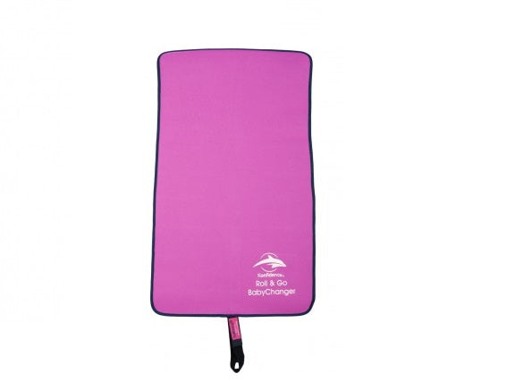 Fuchsia Konfidence Roll & Go Baby Changing Mat, extra-large, cushioned, non-slip, portable, hygienic for on-the-go diaper changes.