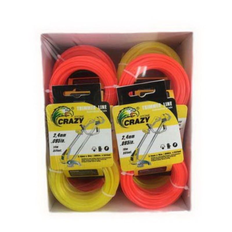 Durable 2.4mm x 10m lawn mower line set of 12, designed for efficient, clean cuts for any garden size and trimmer compatibility.